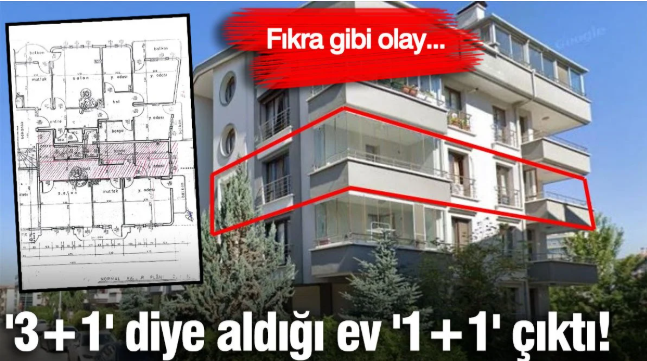 DAİRE ALMAK İSTEDİ HAYATININ ŞOKUNU YAŞADI! '3+1' DİYE ALDIĞI EV '1+1' ÇIKTI